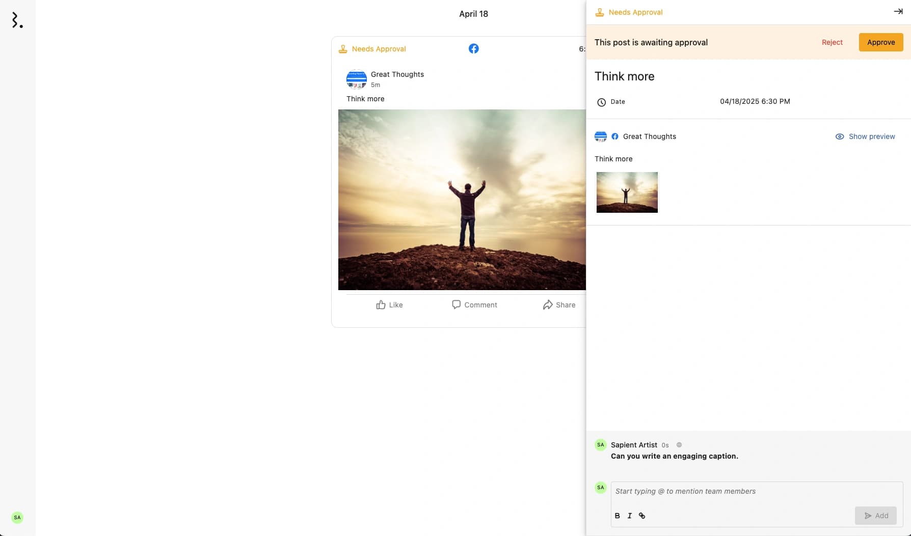 Approval-via-external-view