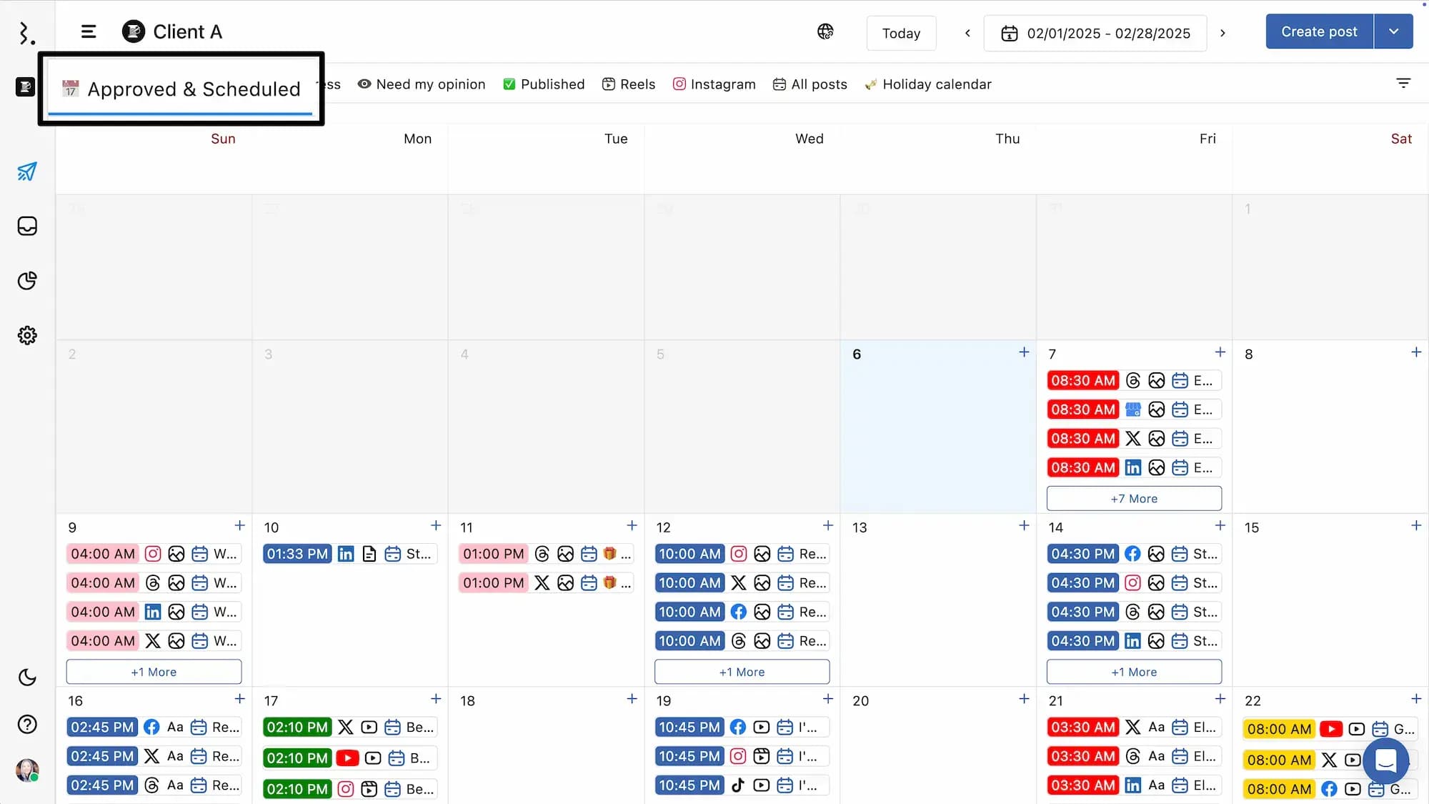 content-status-based-calendar-board