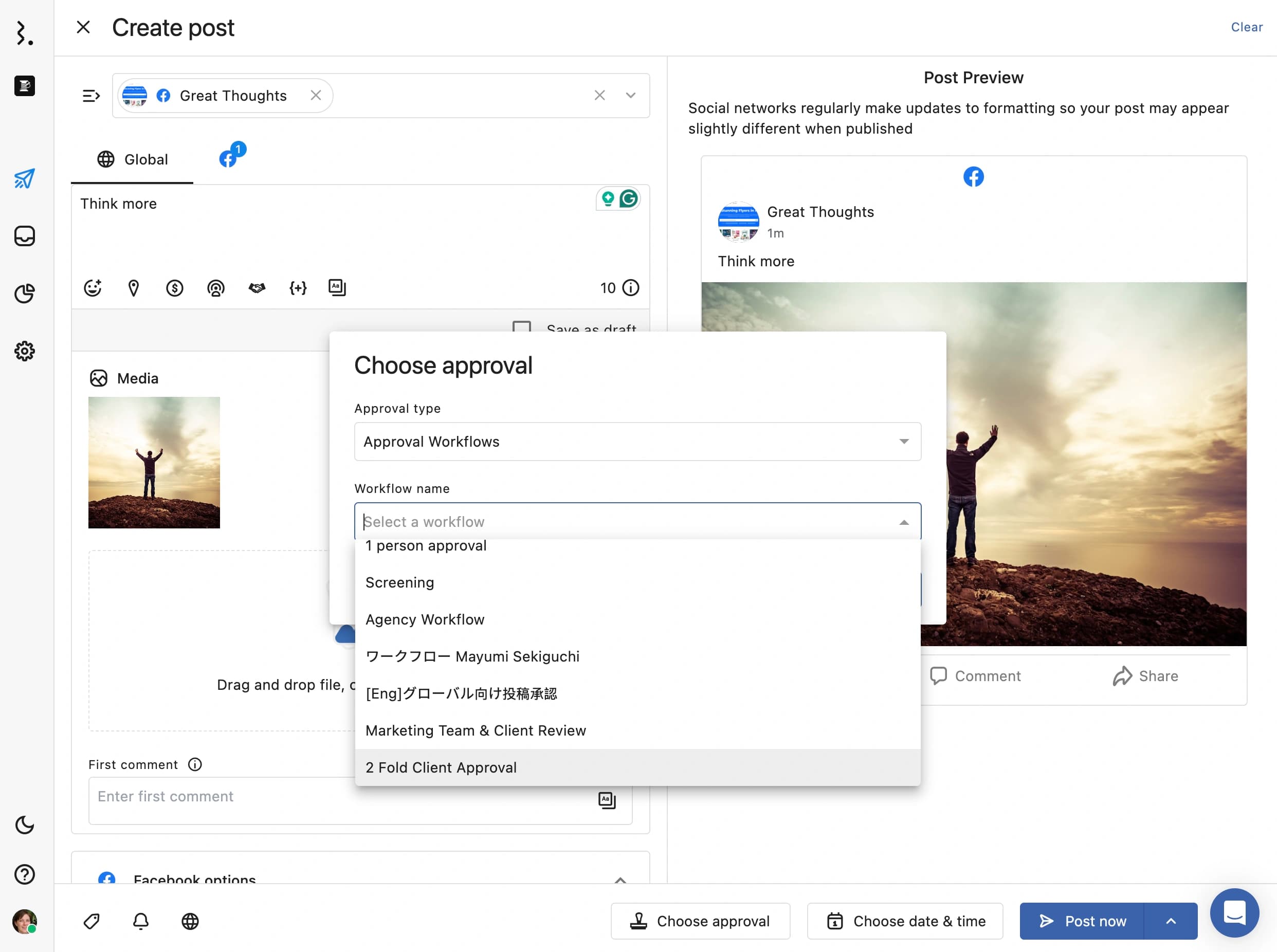 Selecting-approval-workflow