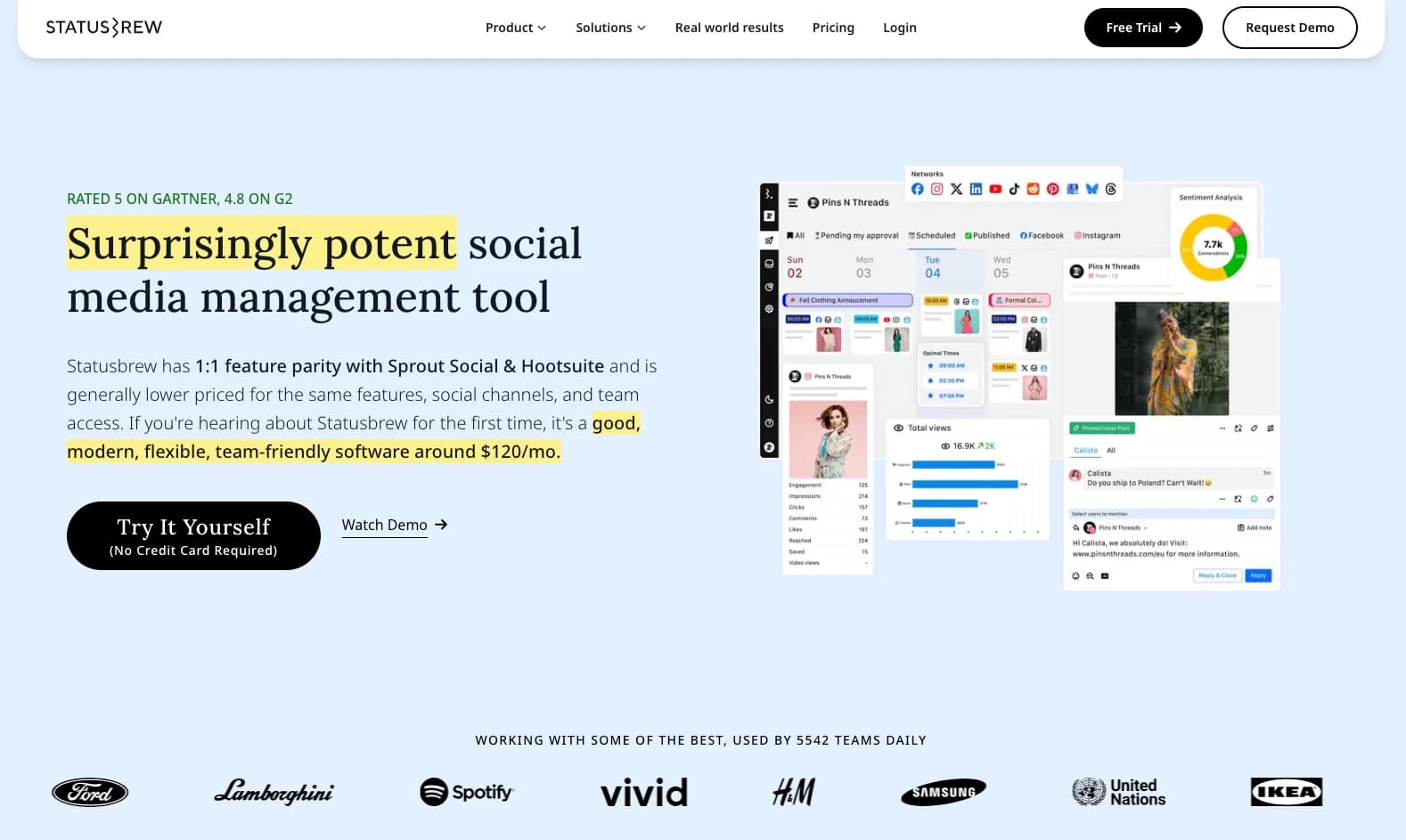 Statusbrew-homepage-screenshot