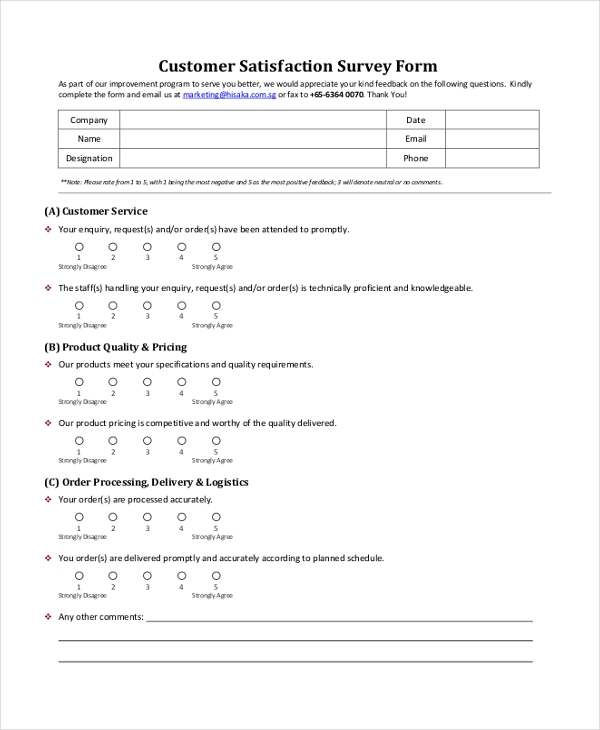 Survey Forms