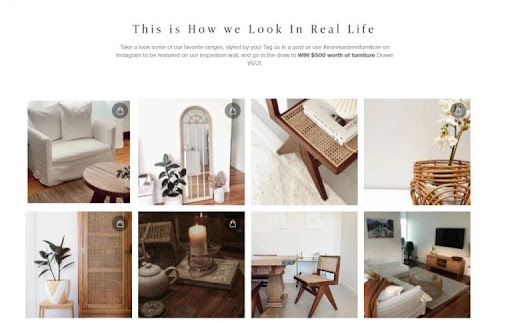 Social commerce from Eureka, a popular furniture store from Australia