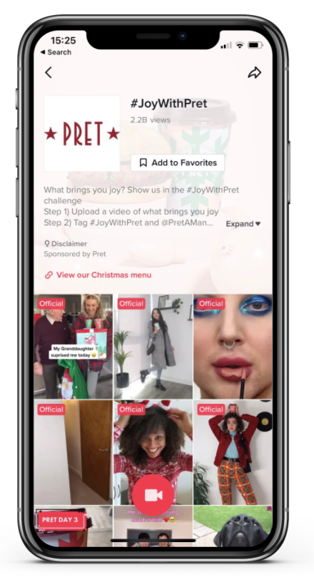 Branded hashtag challenge