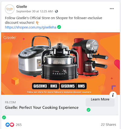 Giselle Shopping Offers on Social Media