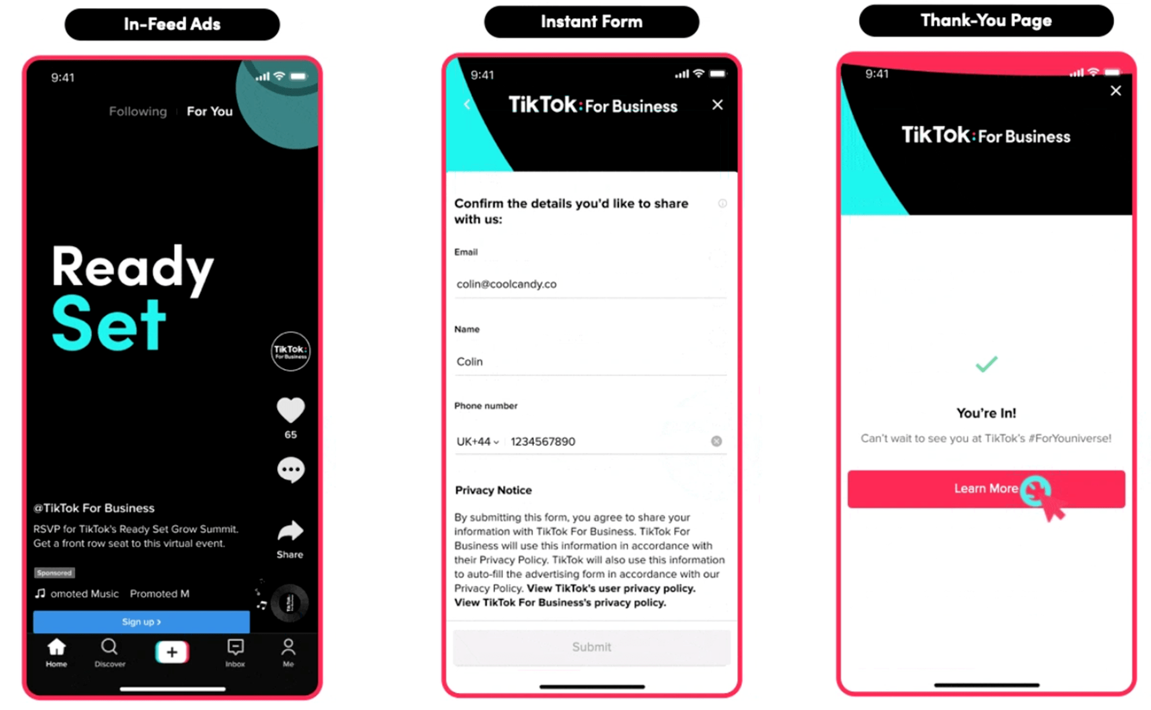 Lead generation TikTok ads