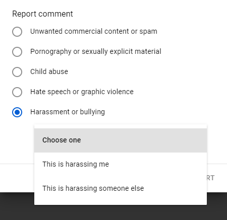 How To Report A YouTube Comment