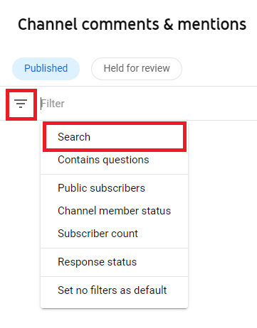 How To Search Comments On YouTube