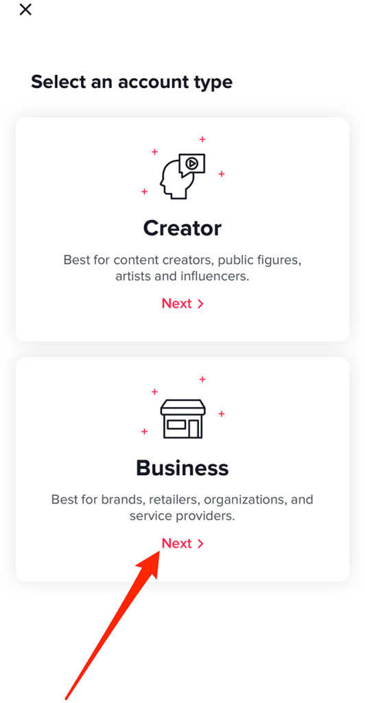 Set up a TikTok business account